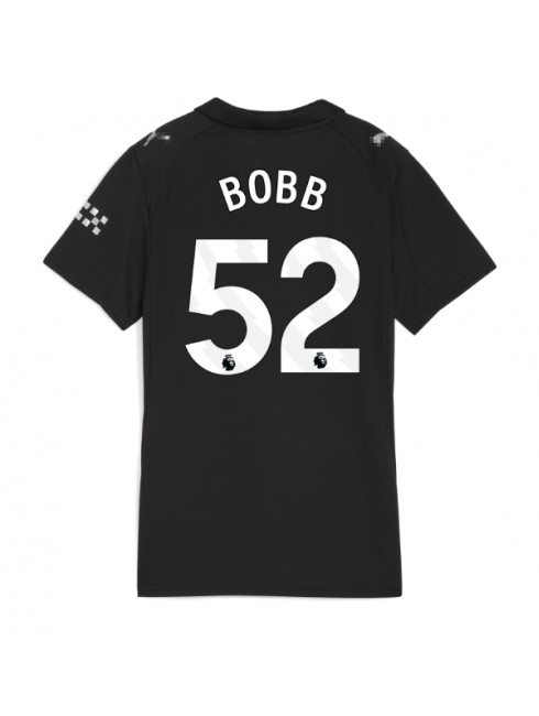 Ženski Nogometna dresi replika Manchester City Oscar Bobb #52 Gostujoči 2025-26 Kratek rokav Ženski Nogometna dresi replika Manchester City Oscar Bobb #52 Gostujoči 2025-26 Kratek rokav